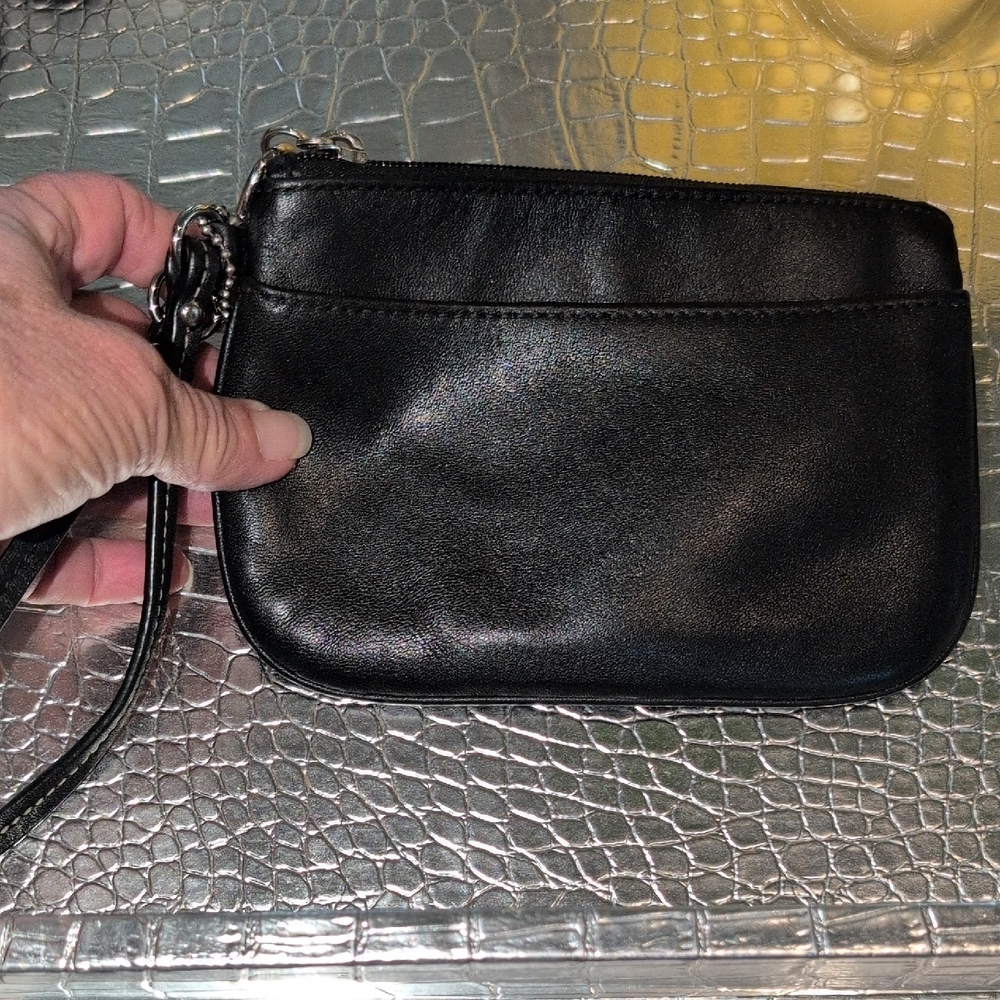 Coach Black Leathet Wristlet